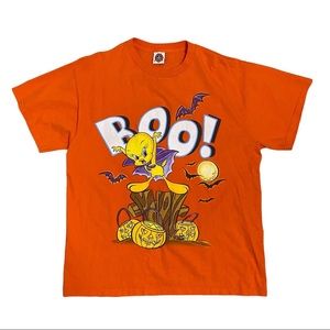 Looney Tunes Tweety Bird Boo Tee Y2K Vintage Halloween